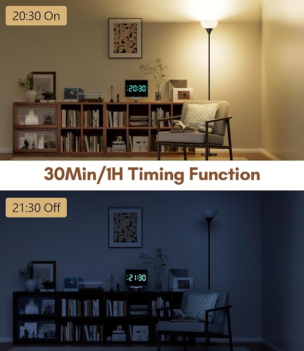 luckystyle Torchiere Floor Lamp,1200LM Dimmable Standing Lamps with Remote and Foot Switch,Custom Color Temperature Super Bright Tall Lamp for Living Room Bedroom Office,Floor Light with 12W LED Bulb by luckystyle - Image 5