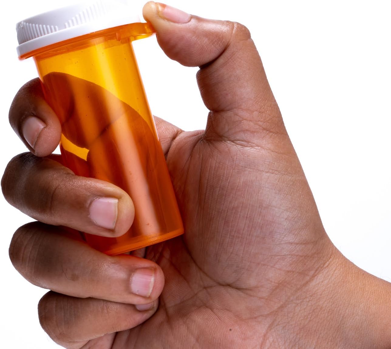 13 Dram Amber Child-Resistant Prescription Vials – Turn Thumb Tab Style | Secure Press Down & Turn Cap | Pharmacy-Grade Pill Storage Bottles (Pack of 700)