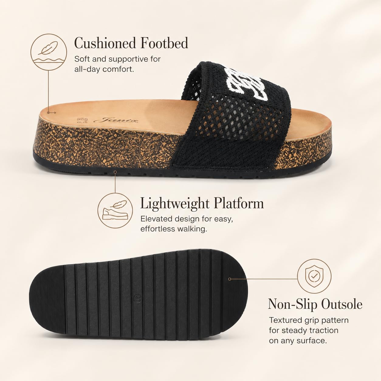 Chaussures d'été femme liège Sandales mode femme liège WWC260406 FR