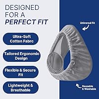 Vista 2 de Snugell Mascarillas CPAP para cara completa (paquete de 4) – Gris – Compatible con F20 y la mayoría de máscaras faciales completas – Protector