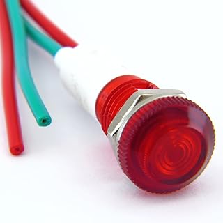 Pack of 10 YuCo YC-9WRT-23R-12-10 RED 9MM LED Indicator Miniature Pilot Light 12V AC or DC