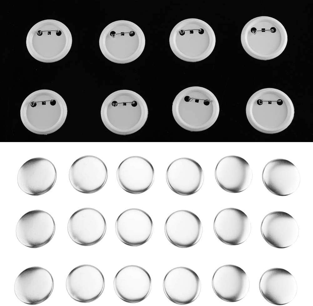 Badge Button Parts 58mm DIY Blank Pin Badge Button for Customizing Garments & Home Decor, 1000pcs Iron Metal & Plastic for Clothing or Bag