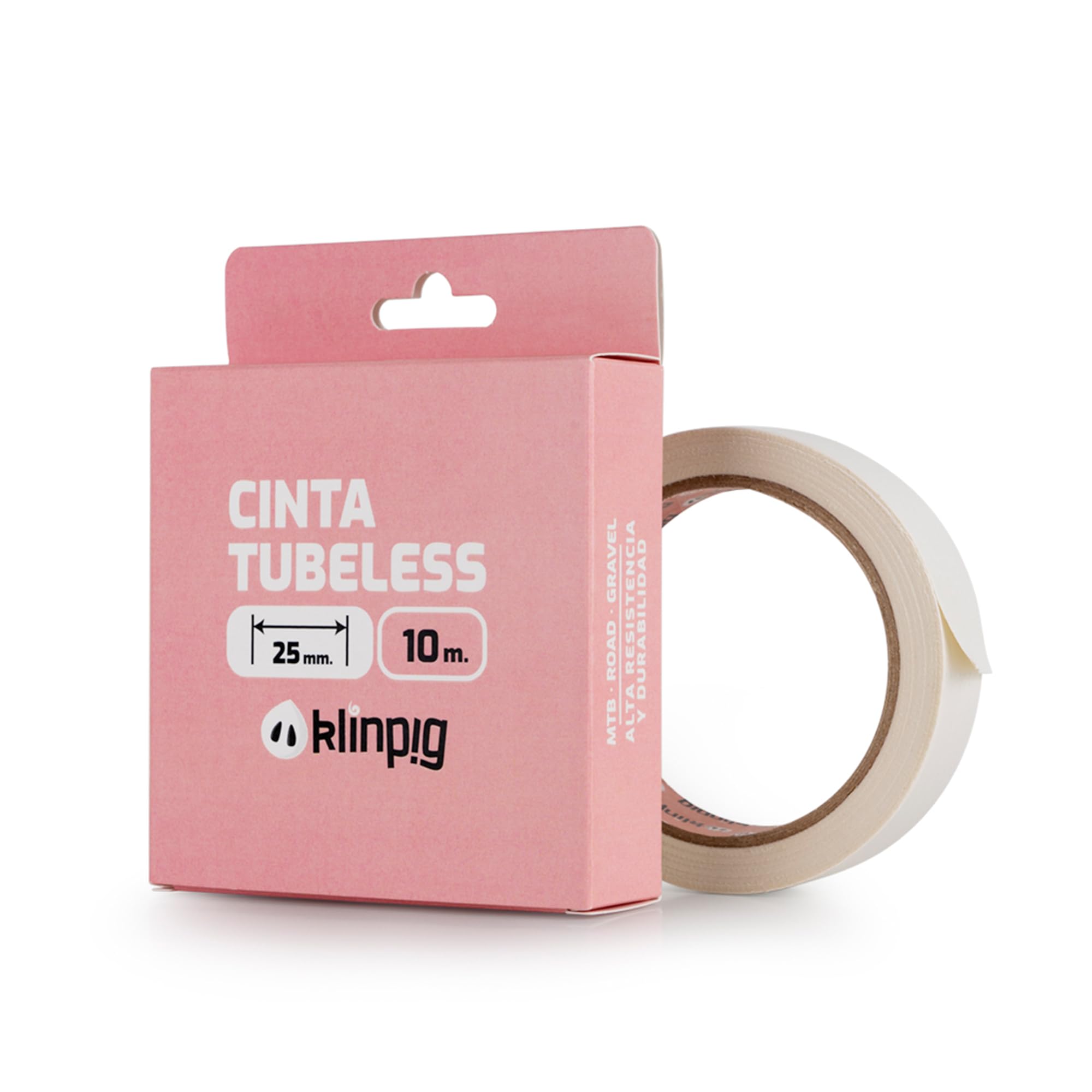 Tubeless Tape 25 mm, Rim Bottom, 10 Metres in Length, Seals Wheel Diameters in 1 Turn, Anti-Puncture, Supports Heat and High Pressure, Resistant and Durable Material