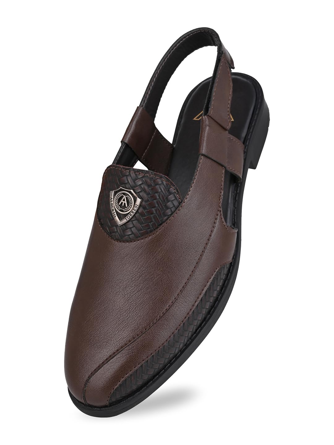 Peshawari Sandal : Comfortable Velcro Fastening, Synthetic Textured Upper, Padded Insole, Round Toe, TPR Sole - Perfect for Style and Support-image-9