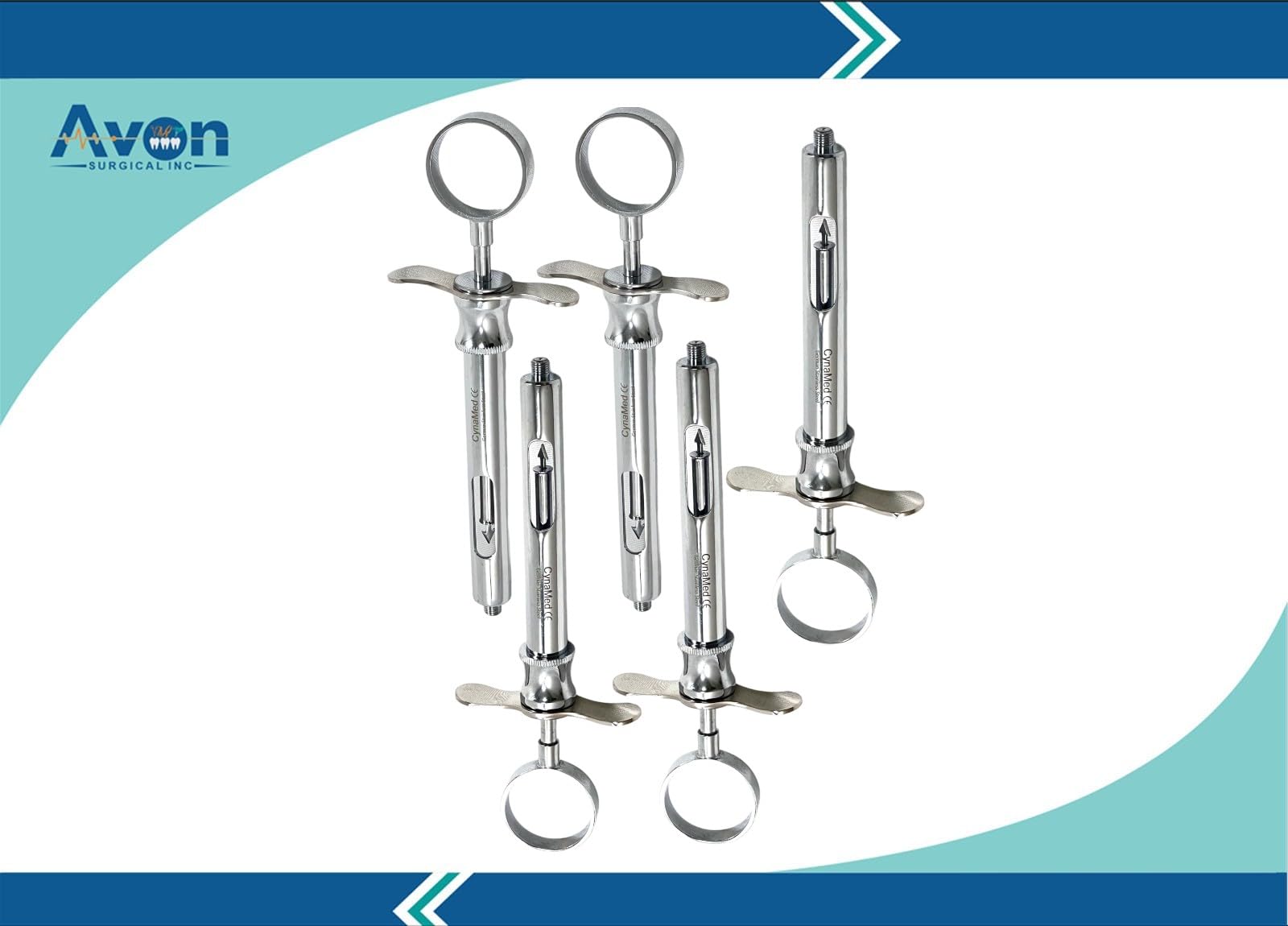 10 Count - 1.8mL Oral Anesthetic Dental Syringes Type C-W Plain Barrel & Perforated Barrel - 1.8mL Cartridge Capacity - Premium German Stainless Steel Dental Instruments