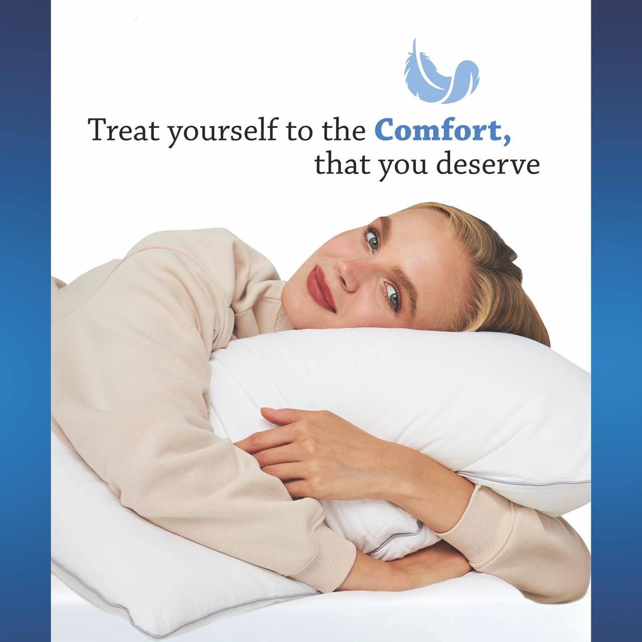 HALLEY Bed Pillows for Sleeping Standard Size Set of 2 - Premium Down Alternative, Hotel Quality, Standard Size Bed Pillows for Back, Stomach or Side Sleepers (18x26 Inches)