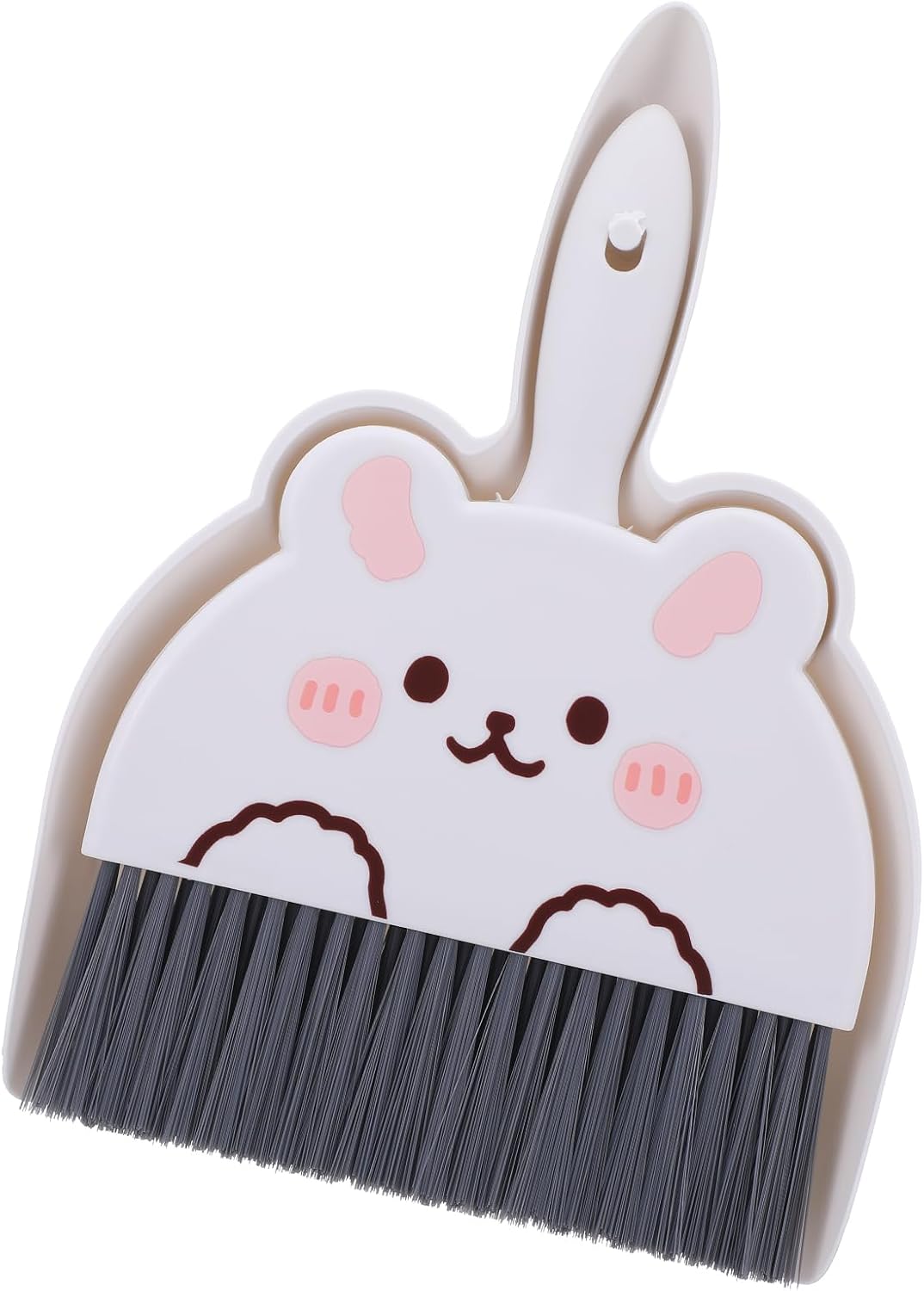 Upgrade Small White Broom and Dustpan Set, Hand Dustpan and Brush Set, Cute White Mini Broom and Dust pan Sets, Little Dust Pan for Home Use Tabletop Debris Cleaning Pet Guinea Pig Cages