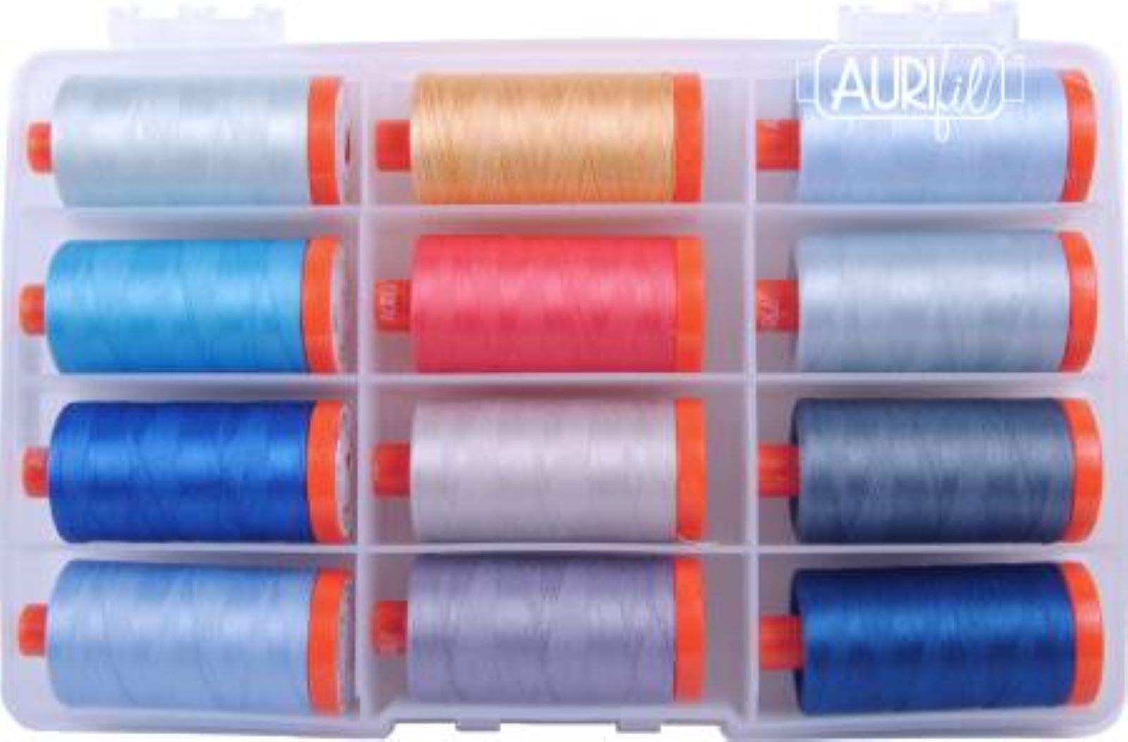 Aurifil Jennifer Sampou Sky Thread Collection JS50SC12-12 Large Spools 50 WT Cotton