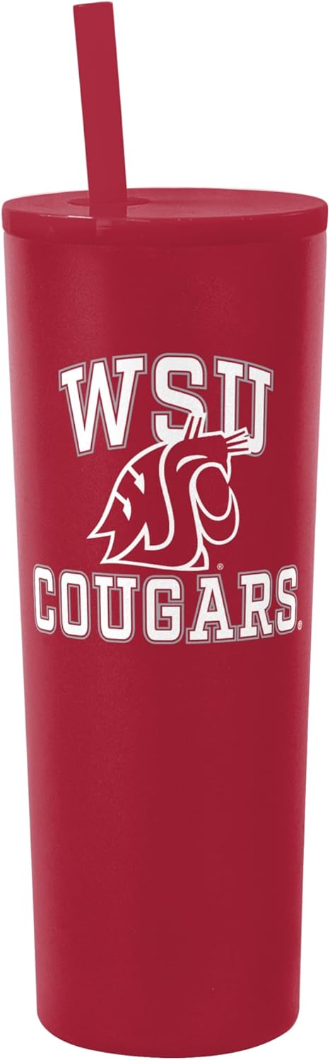 FANMATS NCAA 30 oz Stainless Steel Tumbler – 30 Ounces | Powder-Coated Steel | Team Color | Straw Included | Vaccum Insulated