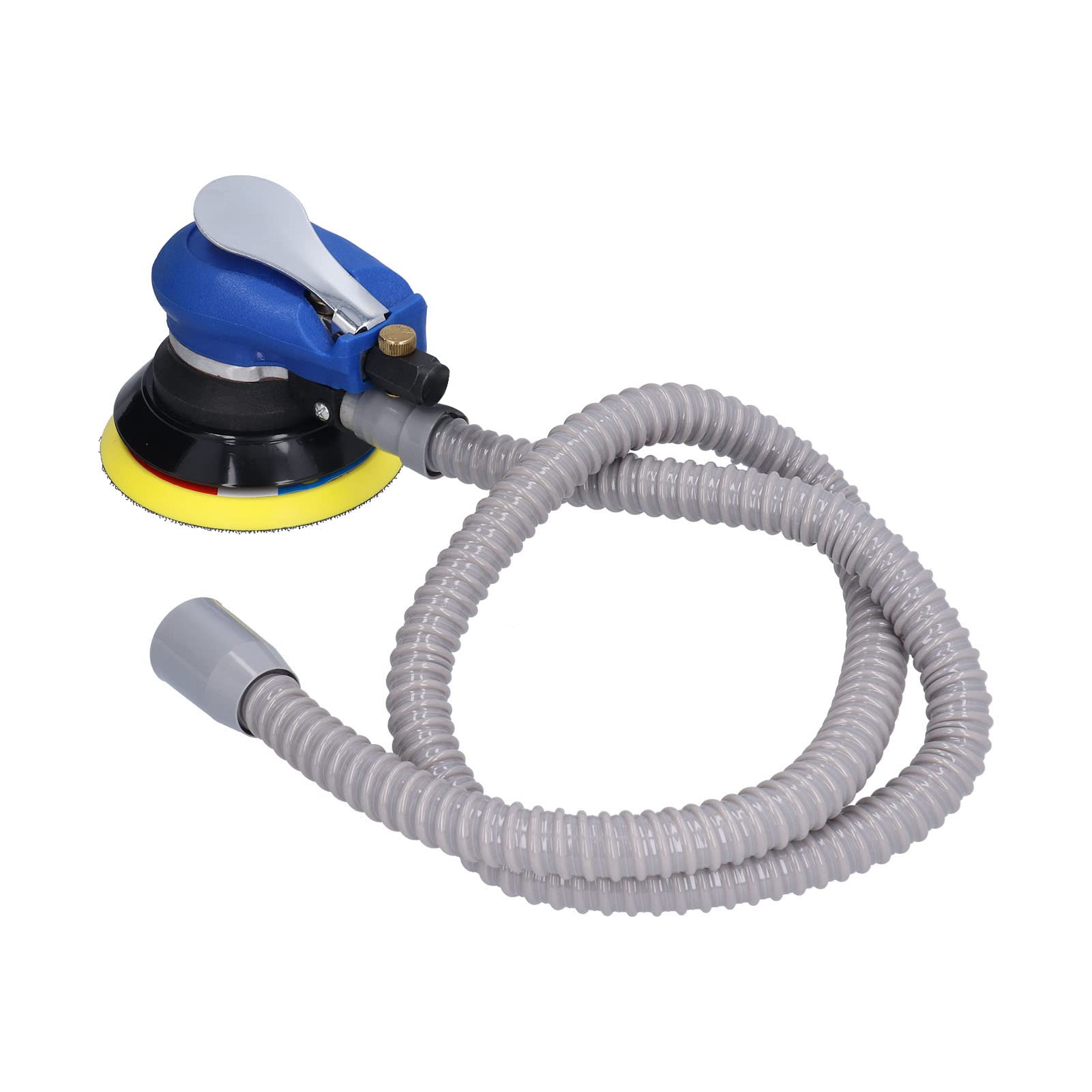 Lijadora neumática de 5 pulgadas, lijadora orbital, kit de pulidora y lijadora de vacío de alta velocidad para el lijado y pulido de carrocerías de automóviles con una rotación exc (Estilo de la UE)