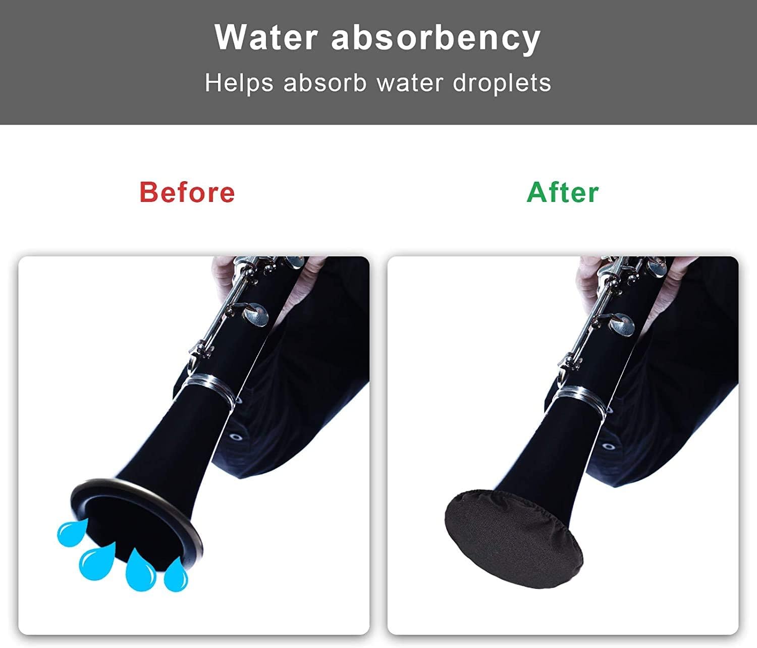 IDOXE Instrument Bell Covers, Reusable Elastic Dust-proof Saxophone Bell Cover, Music Instrument Cleaning and Care Product Cover for Clarinet,Oboe Bell Cover : Musical Instruments