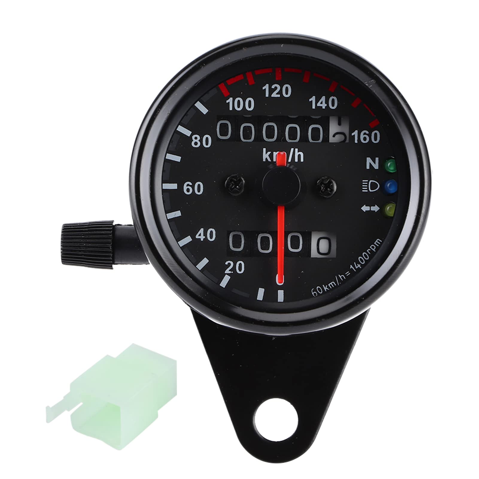 Contachilometri Digitale Universale per Moto, Display Doppio, Nero