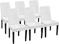 Vista 21 de Yaheetech Juego de 2 Sillas de Comedor de Tela Tapizada Parson Sillas de Cocina con Asiento Acolchado y Patas de Madera Maciza para Caqui