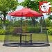 Mosquito Nets,Polyester Mesh Net Screen,Universal Canopy Net with Zipper Door and Adjustable Rope,Fits 8-10FT Outdoor Umbrellas and Patio Tables. (Black)