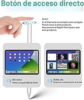 Vista 4 de Lápiz para iPad de 2 generación, magnético, inalámbrico, carga rápida, igual que el Apple Pencil de 2 generación, lápiz óptico funciona para iPad