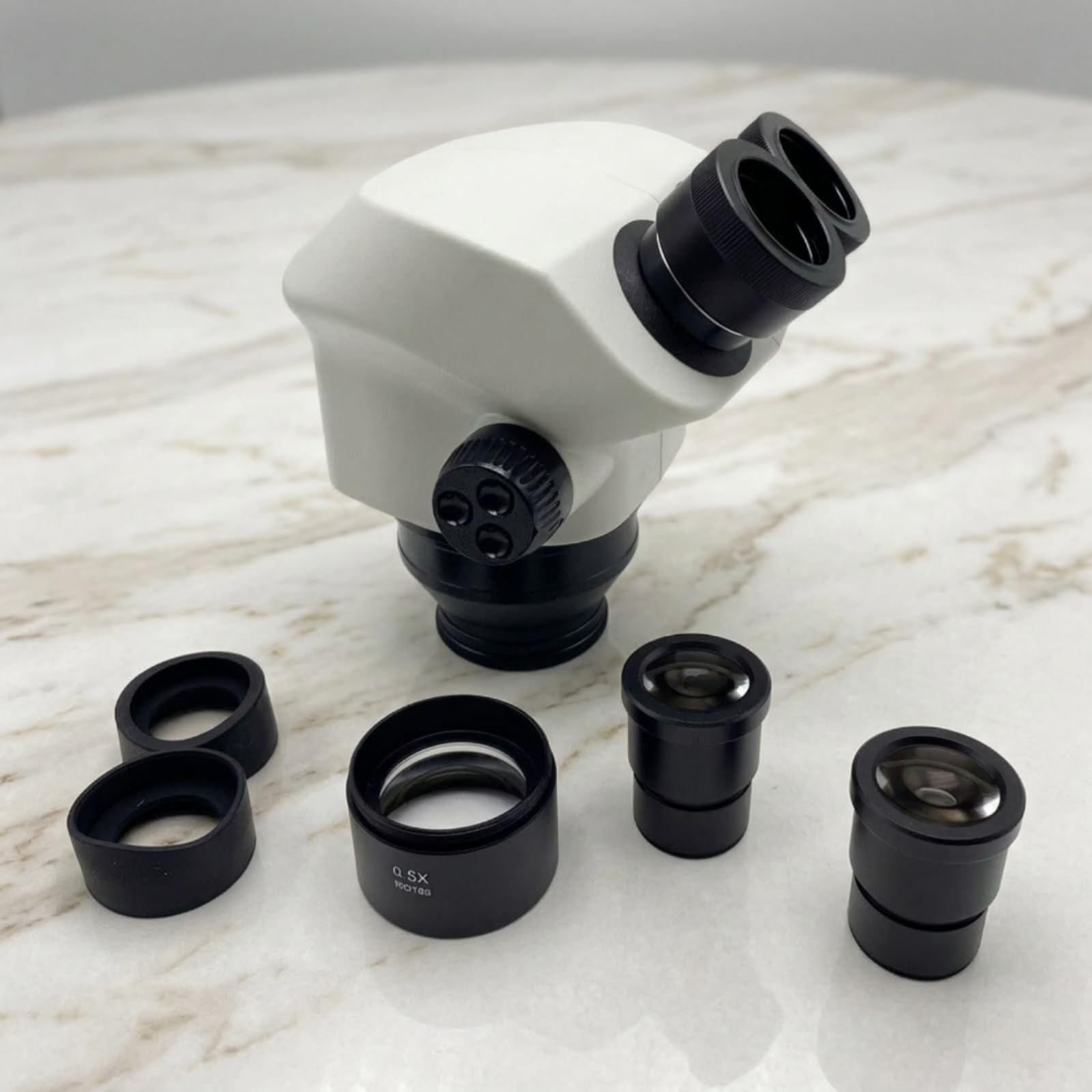 Schmuck Inspektionsmikroskop Stereomikroskop Binokularmikroskop Laborgerät Optikgerät mit Ruckfreiem Fokus Ergonomische Okulare Robustes Gestell für Präzisionsprüfung Werkbank Ausbildung
