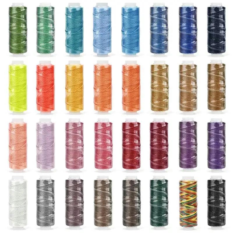 Hilo de Coser，Hilo de poliéster Hilo de Coser, cordón de Hilo Encerado de Cuero de 0,65 mm(23)