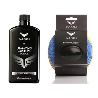 Car Gods Iris Black Polish Wax Colour Restorer & Scratch Remover With Applicator Set - 500ml Bundle