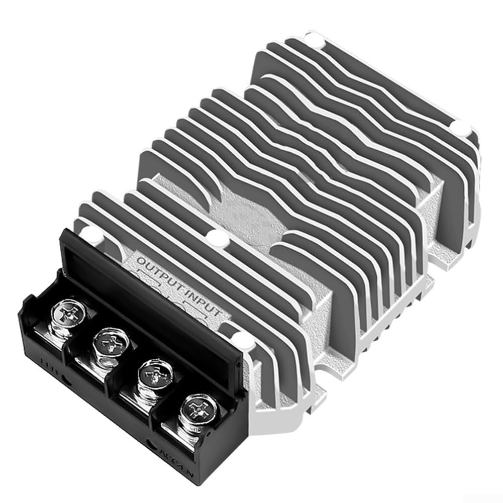 DC Spannungsregler-Wandler, DC 48 V auf 12 V, 50 A/60 A, Step-Down-Transformator-Modul mit Gehäuse aus Aluminiumlegierung, für Golfwagen, Elektrofahrzeuge (50 A)