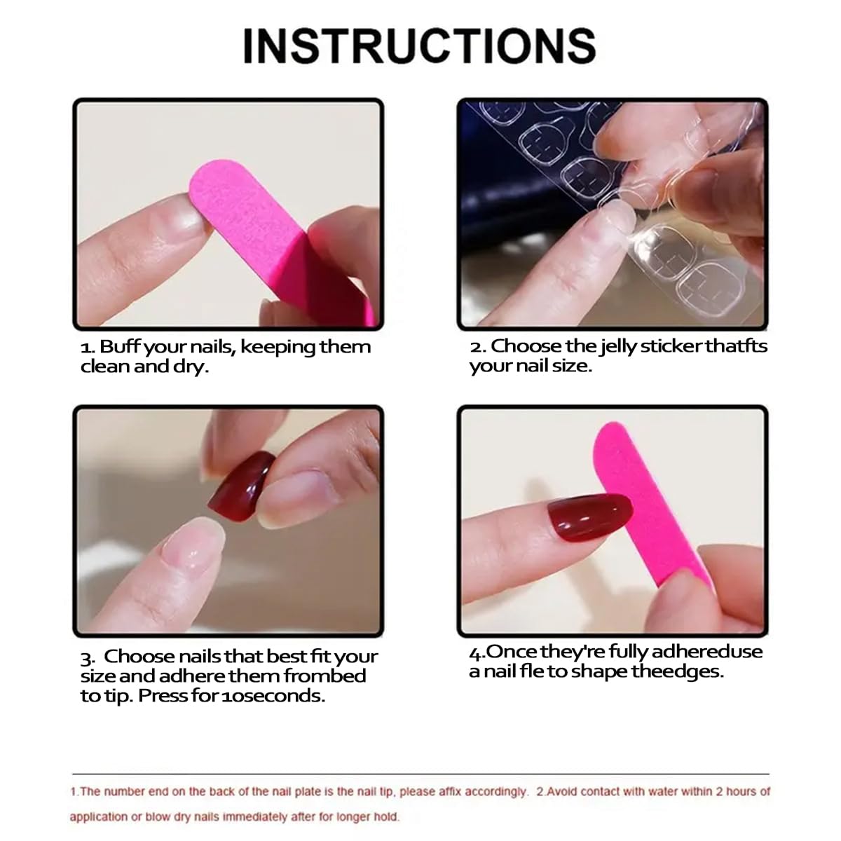 Short False Nails, Cat Eye Glitter Press on Nails - Image 4