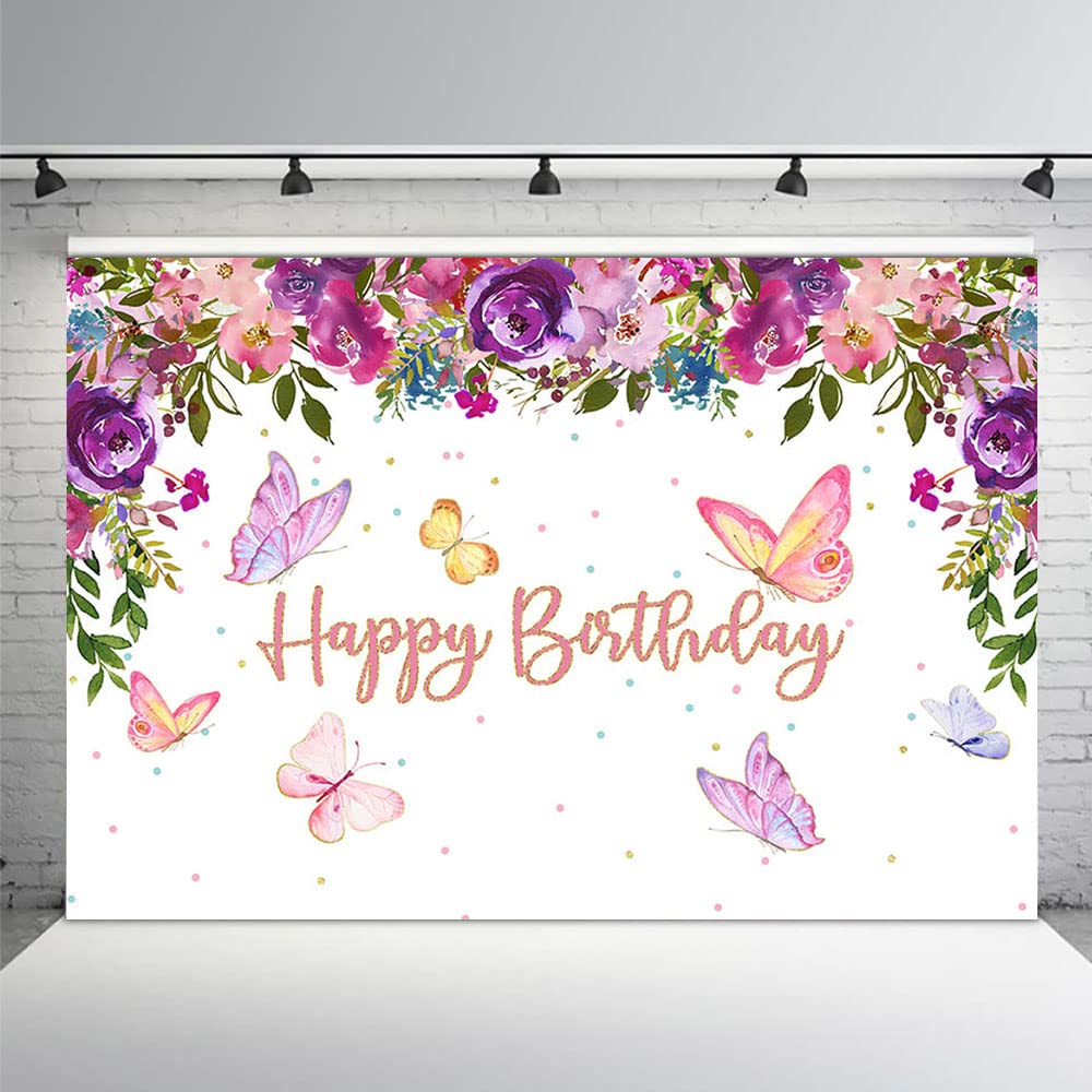Toile Fond D'écran Anniversaire Toile Fond Fête APROPHIC 210x150cm - Happy  Birthday Papillon Violet Printemps Décoration Anniversaire Aprophic  210x150cm Happy Birthday, image size:1000x1000