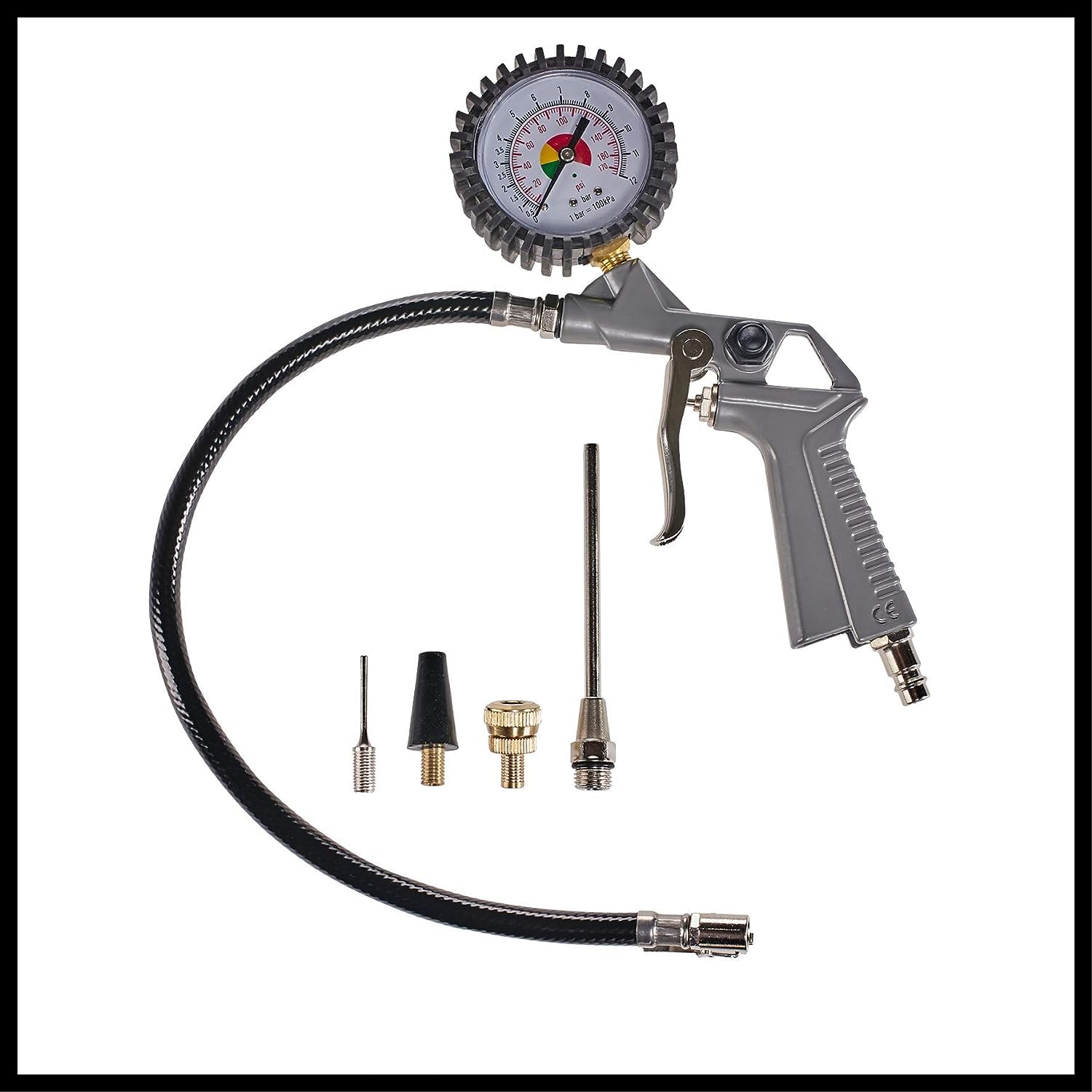 Einhell Compresseur à air portatif TC-AC 190 OF Set (1200 W, Cuve de 6 L, Pression 8bar, Débit d'aspiration 190 l/min, Moteur sans huile, Réducteur de pression, Accessoires inclus)