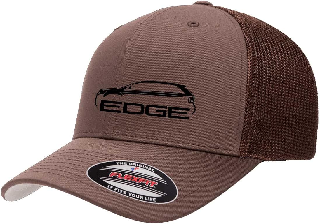 Ford Edge Classic Outline Design Trucker Mesh Fitted Cap