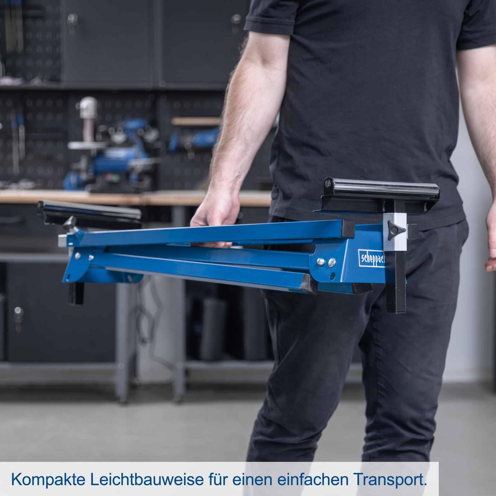 Scheppach Untergestell Arbeitstisch UMF1550 | Maschinentisch für Kappsägen, Schleifmaschinen, Dekupiersägen & Tischbohrmaschinen | Last 150kg | Höhe 780mm | Ausziehbar 935-1985mm | Auflagenhöhe 935mm