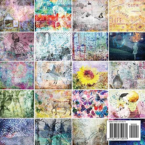 Artistic Collage Papers: 40 Unique Original Sheets For Art Journals, Scrapbooks & Mixed Media Art (Enchanted Series) - Image 2