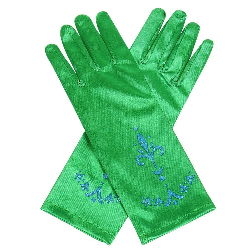 L-Peach Kids Satin Bowknot Formal Gloves Girl's Princess Costume Gloves for Bride Party Halloween Christmas Cosplay — image 1