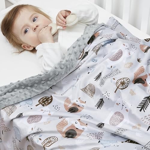 image for QSTEHEML Baby Blankets for Boys Neutral,Super Soft Nursery Minky Blank