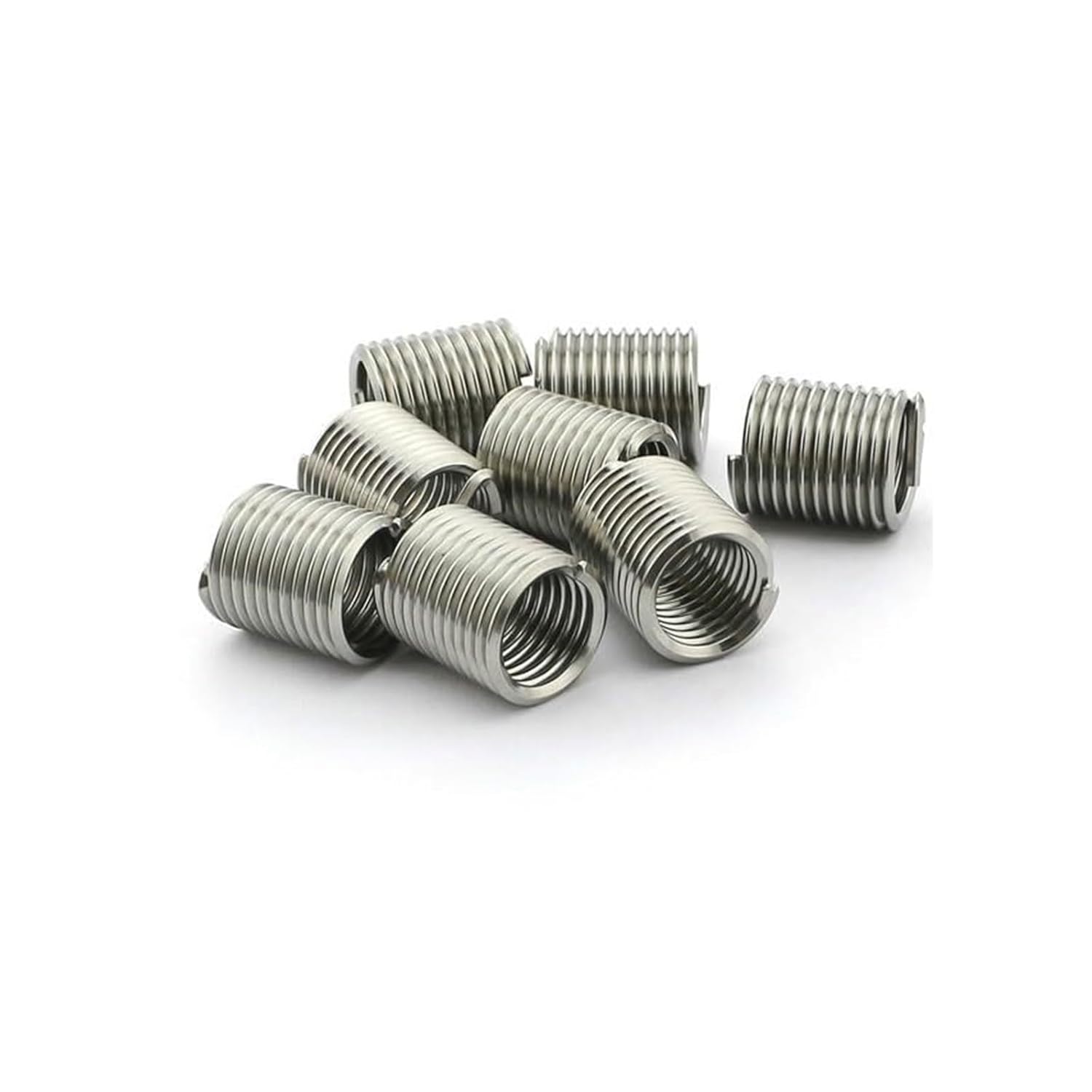 Steel Sheath Helical Thread Inserts Helical Screw Coiled Wire Sleeve Stainless Steel 304 Thread Inserts for Stripped Damaged Threads(X 1d,M1.6x0.35 (5PCS))