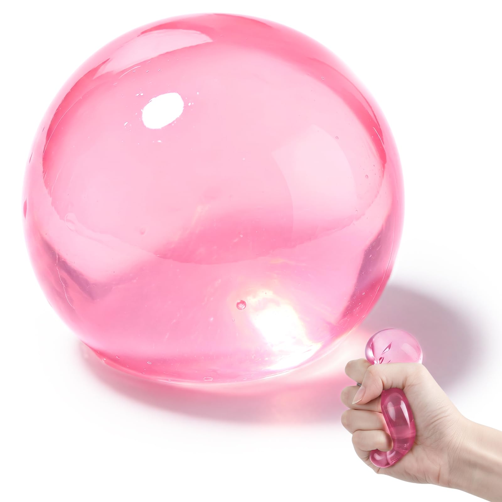 Coconut Oil Squishy Balls, Slow Rising Squeeze Balls Relief Toys (Pink)