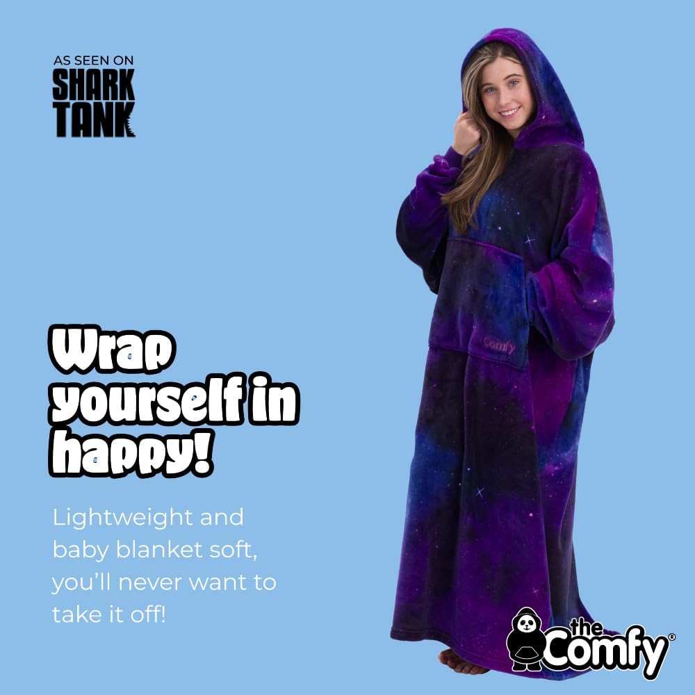THE COMFY Dream | Lightweight Microfiber Fleece Wearable Blanket, Oversized Design Hood & Pocket from Shark Tank, Cozy Gifts - Image 3