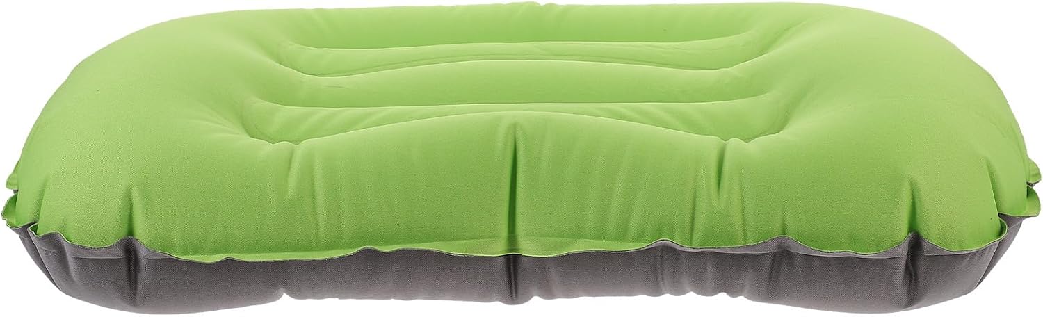 Kisangel Lightweight Ergonomic Inflatable Camping Pillow for Neck and Lumbar Support, Compressible in Light Green for Backpacking Hiking Beach Use