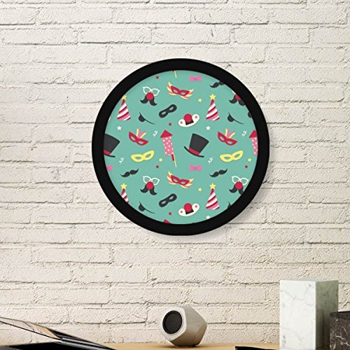 Cadre photo rond pour décorer un salon avec une illustration de carnaval coloré