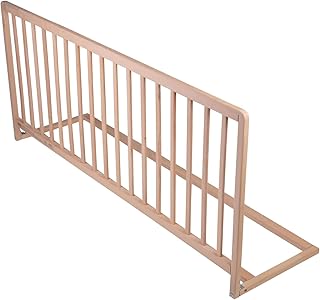 Safetots Extra Wide Extra Tall Wooden Bed Guard, Natural, 60