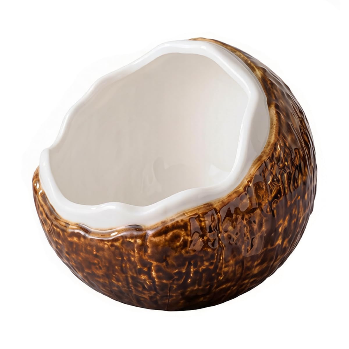 Cuenco de cerámica con forma de coco de 5.7 pulgadas para llaves