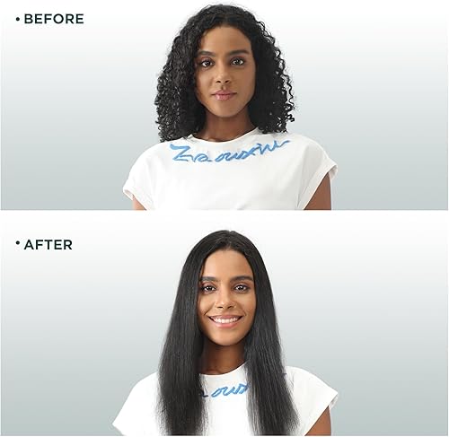 Miniatura 6 de Prizm Cepillo alisador de cabello, calentamiento rápido de 20 segundos, cepillo alisador de cabello de iones negativos con menos encrespamiento, 4