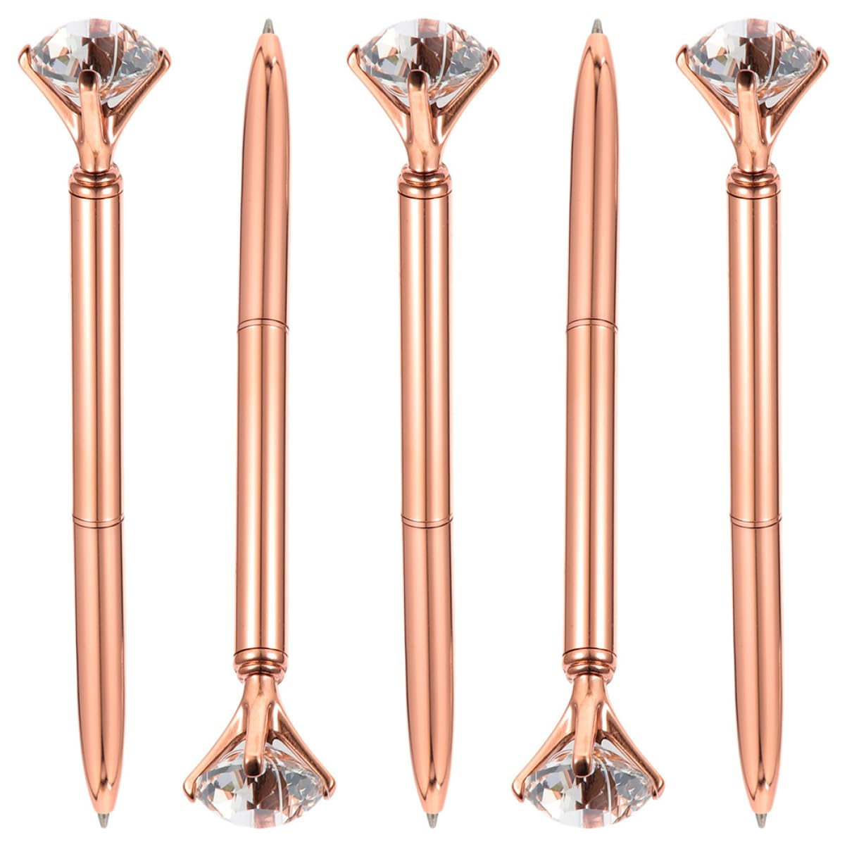 NUOBESTY 5 Ensembles Stylo À Bille Diamant Stylos À Bille s Noirs Effaçables Noirs Gel Strass Jolis À Pointe Fine Marqueurs À Craie Flair 5 pièces * 5