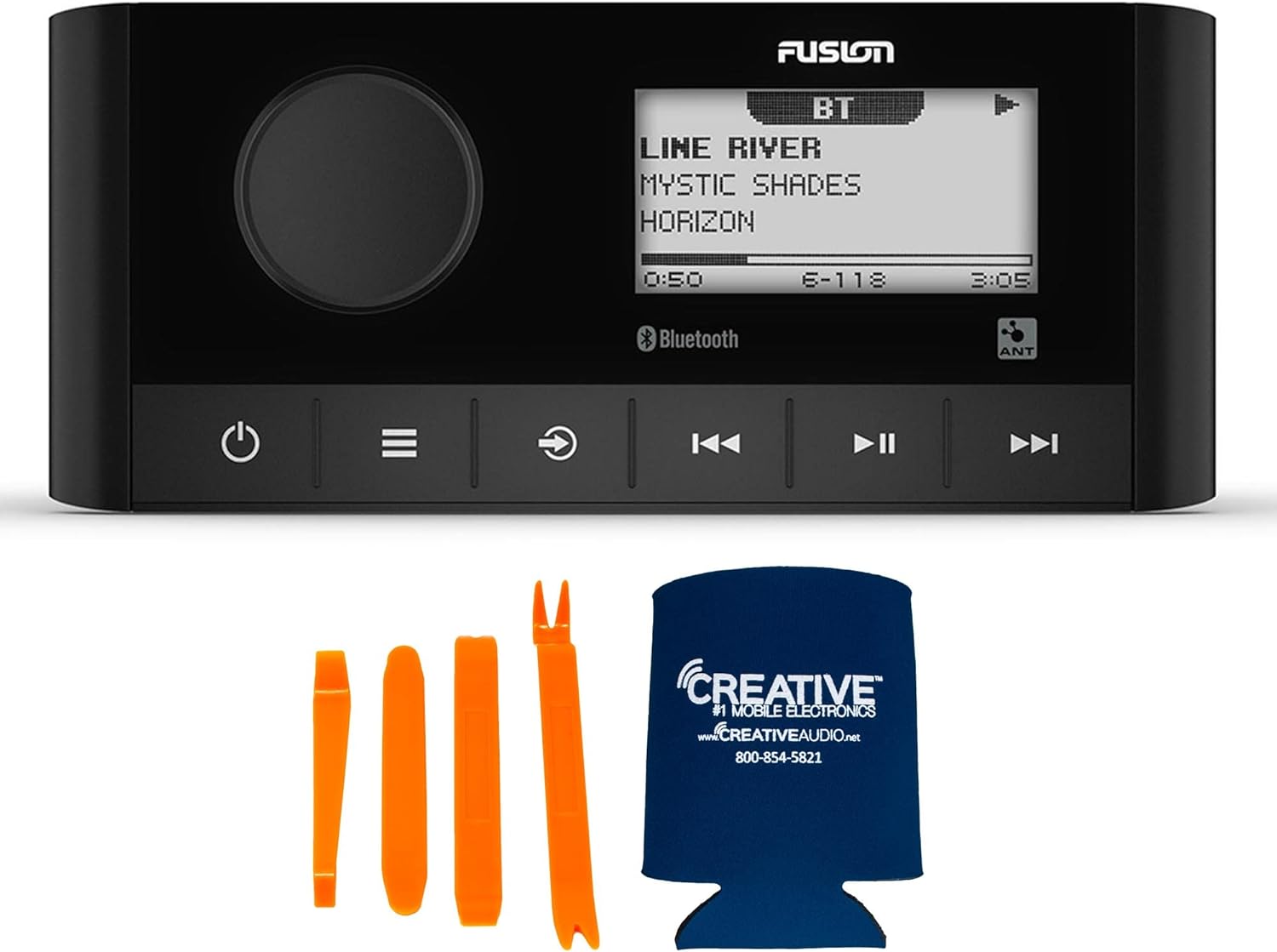 Fusion MS-RA60 Marine Stereo with 2 Fusion ARX70B Wireless Remote Black