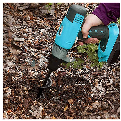 SuperThinker Auger Drill Bit for Planting, Garden Auger Spiral Drill Bits 1.6\" x 9\" Rapid Planter for Planting Bulb Seedlings&Bedding - Post Hole Digger for 3/25\" to 1/2\" Hex Drive Drill (1.6\'\' x 9\'\')