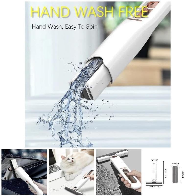Miniatura 4 de Bylesary Mini trapeador portátil, herramienta de limpieza de encimera sin lavado a mano, raspador de agua de mano, para cocina del hogar, baño,