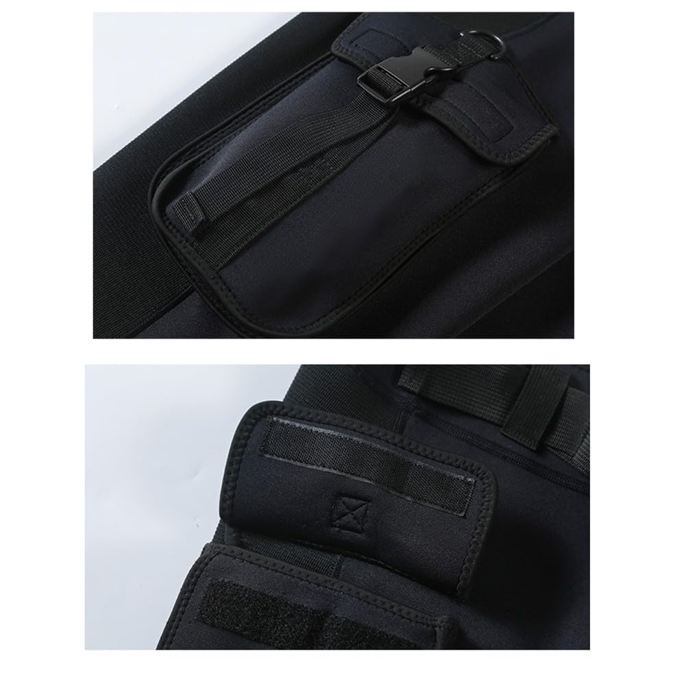 Pantaloncini da uomo in neoprene da 3 mm, a vita alta, con fibbia di sicurezza e fori di scarico, per immersioni, surf, rafting, sport acquatici, S
