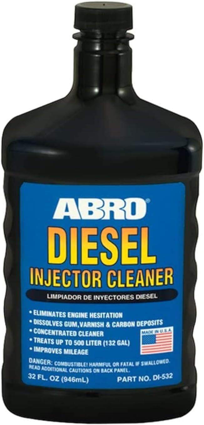 Diesel Injector Cleaner, 32 oz., Concentrated Fuel System Cleaner, Fuel Injector Cleaner, Diesel Fuel Additive, Improves Mileage, Eliminates Engine Hesitation, Treats Up to 132 Gallons