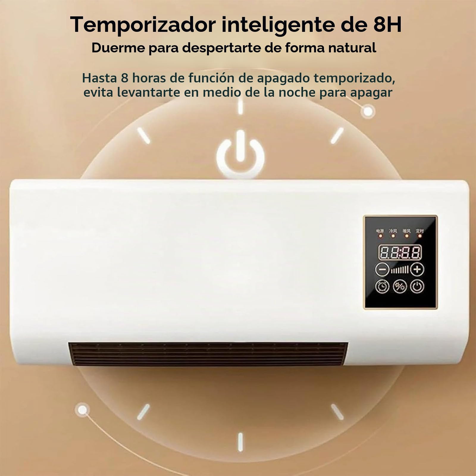 Aire Acondicionado Split MAX 2025 Ultra Silencioso, para Dormitorio Y Oficina En Casa, Montaje En Pared O Escritorio, 12 000 BTU con Refrigeración Y Calefacción Duales,B