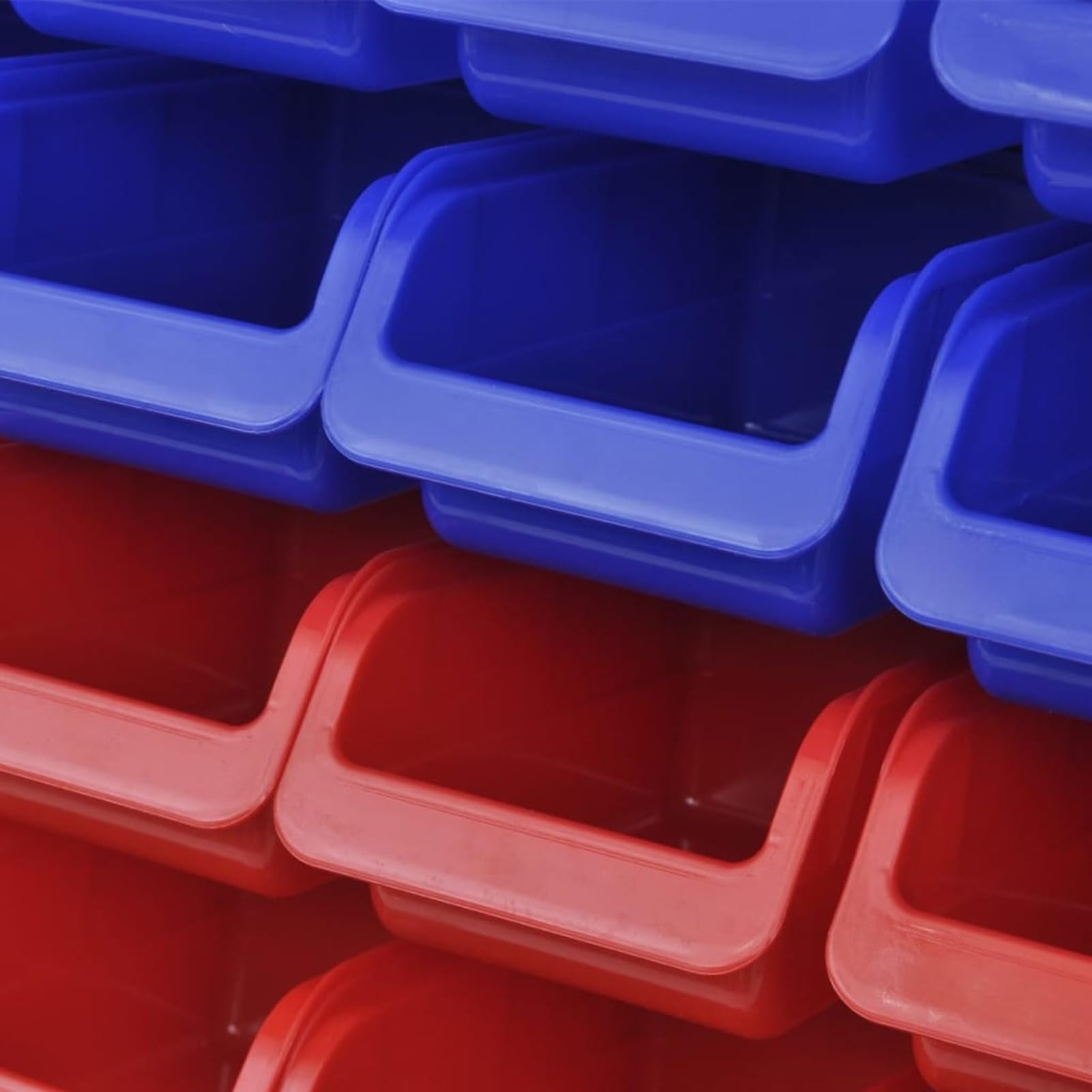 Homgoday Organizador de Herramientas de Garaje de Pared Azul y Rojo