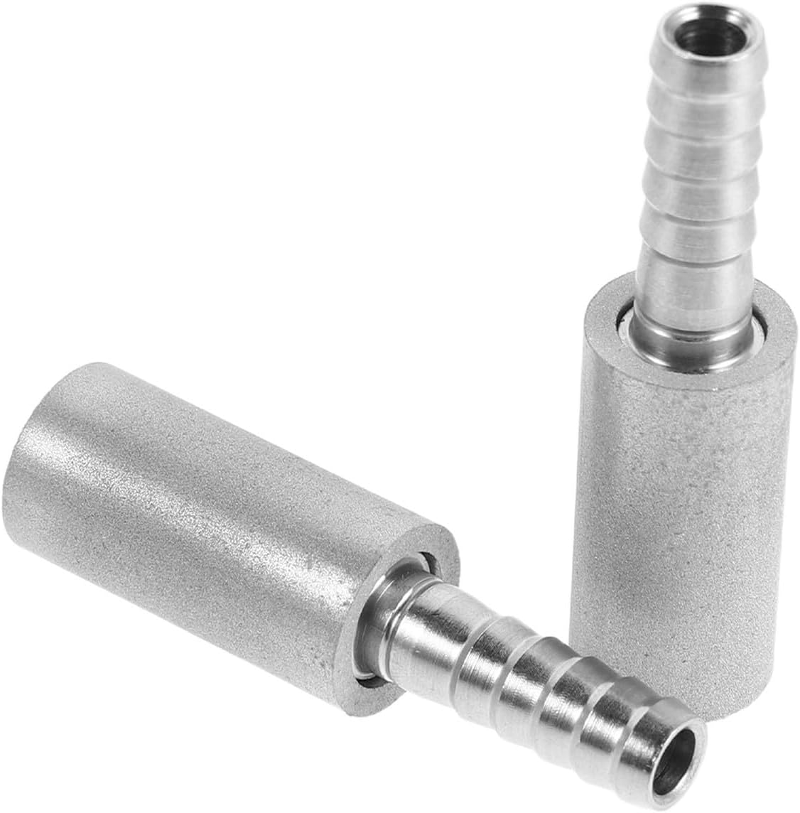 Cabilock 2pcs Stainless Steel Metal Air Stone for Home Brewing Beer and Wine Fermentation Food Grade Fine Bubble Aeration Stone with Carbonation Fitting Resists Clogging and Provides Steady