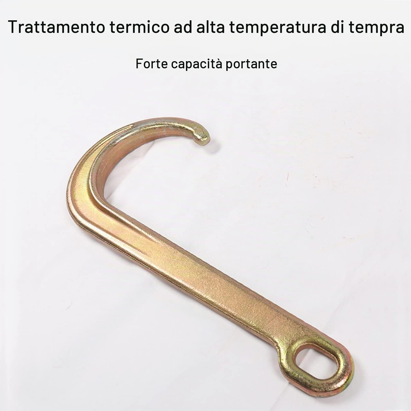 Gancio a gambo lungo per auto in panne - Gancio per rimorchio J, gancio a catena sospeso tipo J, gancio di sicurezza zincato per catena di traino per recupero carro attrezzi