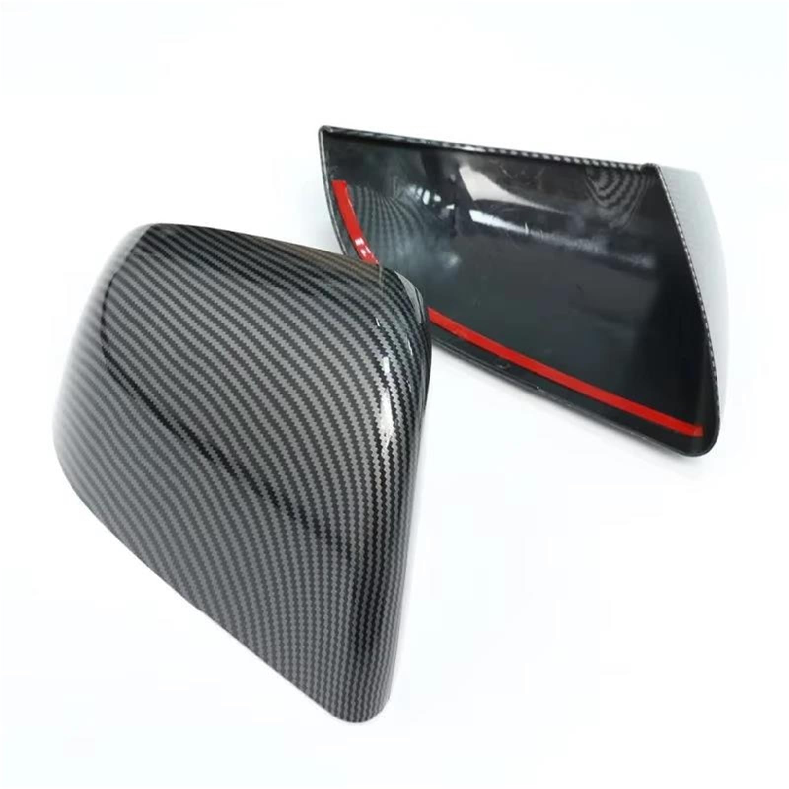 Tapa Cubierta Espejo Retrovisor Para Tesla Para Model 3 Para Highland ABS Espejo Retrovisor Carcasa Decorativa Accesorios Exteriores Coche Cubierta Fibra Carbono(1Matt Carbon)
